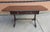 Mid Century Federal Style Mahogany Trestle Drop Leaf Table For Sale - Image 10 of 11