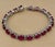 19 Carat Ruby & 1 Carat Diamond Affordable Tennis Bracelet 14 Karat White Gold For Sale In New York - Image 6 of 18