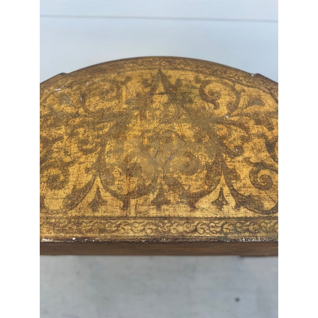 Italian Florentine Two Drawer Side Table/Nightstand For Sale - Image 9 of 18
