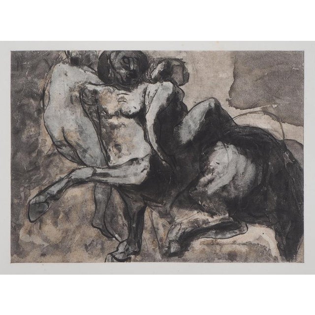 After Auguste Rodin, Nude, Centaur Abducting Two Women, Engraving For Sale - Image 7 of 7