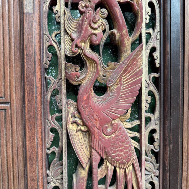 Wood Antique Chinese Carved Wood Panels Possibly From the Qing Dynasty For Sale - Image 7 of 17