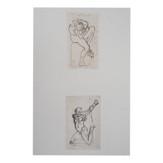 Auguste Rodin, Two plates, Shadows, Engraving For Sale