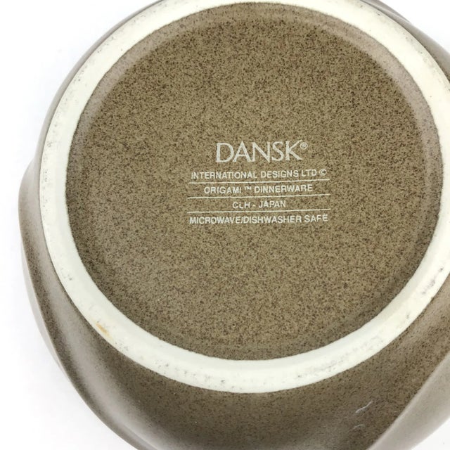 Brown Vintage Dansk International Design “Origami” Bowl For Sale - Image 8 of 9