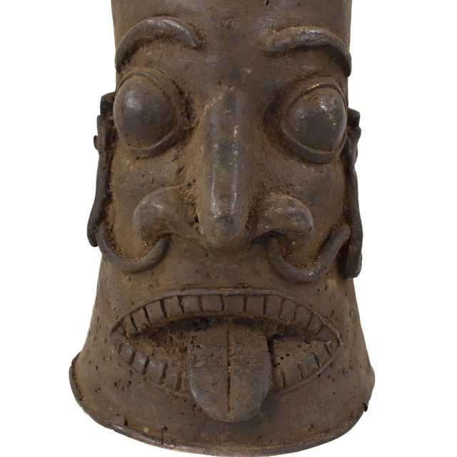 A lovely stylized portrait figure in bronze. Africa Direct has a number of modern hand-cast examples of Benin artwork....