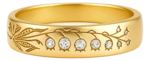 Lily of the Valley Silver, Gold Ring, Size 10