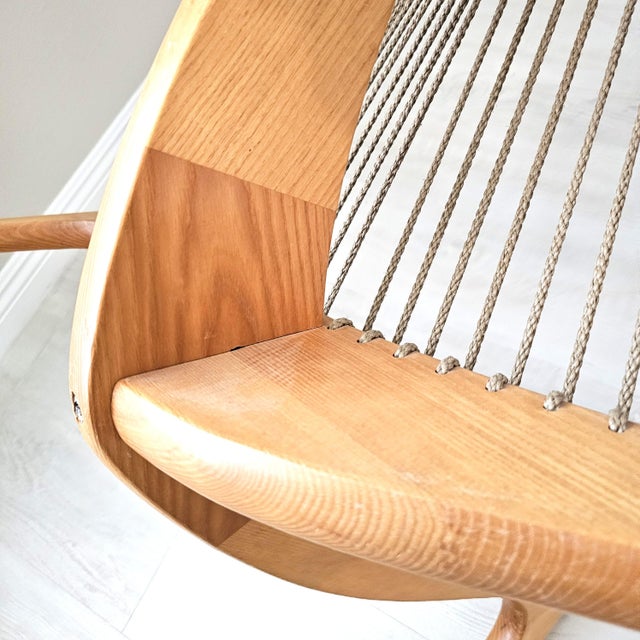 1980s Matched Pair of "Harp" Chairs in Ash Attributed to Jørgen Høvelskov - Two Chairs For Sale - Image 11 of 16