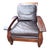 Vintage Classic Comfort & Robust, Rustic Design of Vintage Cibola Full Grain Italian Leather Armchair & Ottoman For Sale - Image 11 of 12