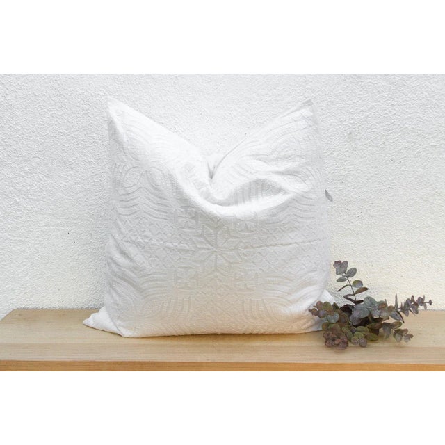Star Bloom Large Applique Pillow Cover For Sale - Image 9 of 9