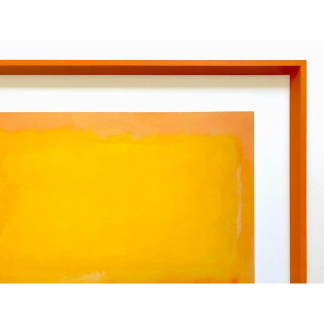 Orange Mark Rothko Vintage Lithograph Print Framed Abstract Expressionist Poster " Untitled ( Orange & Yellow ) " 1956 For Sale - Image 8 of 13