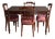 Antique Mahogany Dining Table & Chairs, Set of 5 For Sale