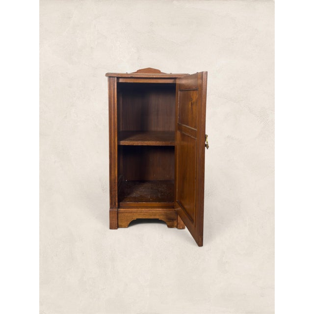 English Antique English Oak Bedside Pot Cupboard Nightstand For Sale - Image 3 of 7