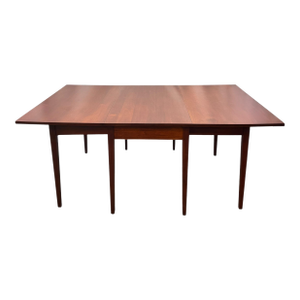 Vintage Craftique Traditional Chippendale Style Solid Cherry Drop Leaf Gate Leg Dining Table