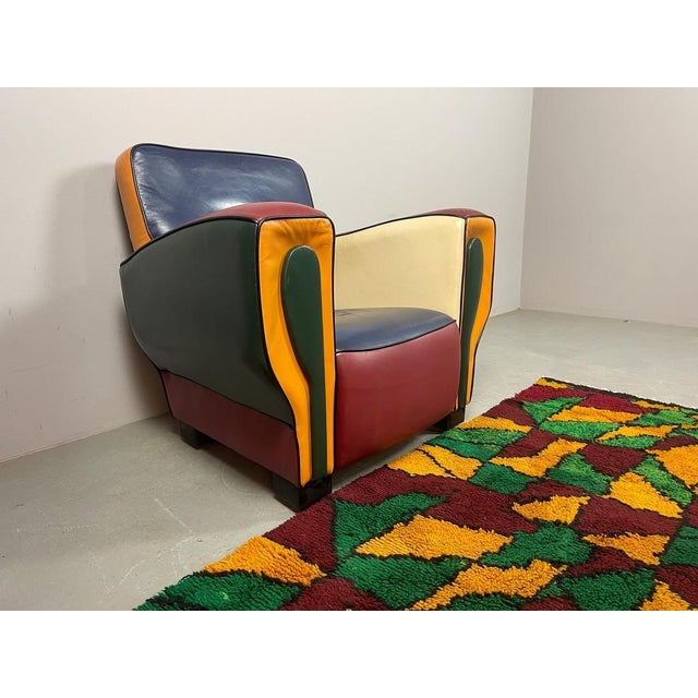 Blue Postmodern Dutch Hip Hop Armchair from Peter van Zoetendaal, The Netherlands, 1990s For Sale - Image 8 of 11