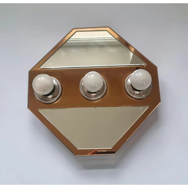 Mirror Wall Lamp from Fischer Leuchten, Germany, 1980s For Sale - Image 3 of 12