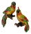 Mid-Century Chalkware Parrot Bird Wall Hanging Sculptures - a Pair For Sale