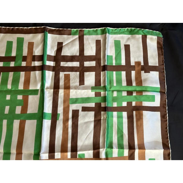 Vintage Italian Silk Abstract Art Textile Wall Hanging For Sale - Image 4 of 13