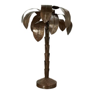 Vintage Brass Palm or Banana Tree Sculpture For Sale