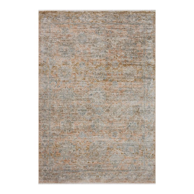 Jean Stoffer x Loloi Katherine Terracotta / Smoke 11'-6" x 15'-7" Area Rug For Sale