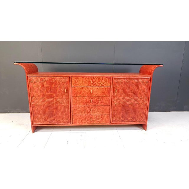 Vintage Rattan Sideboard, 1970s For Sale - Image 4 of 9