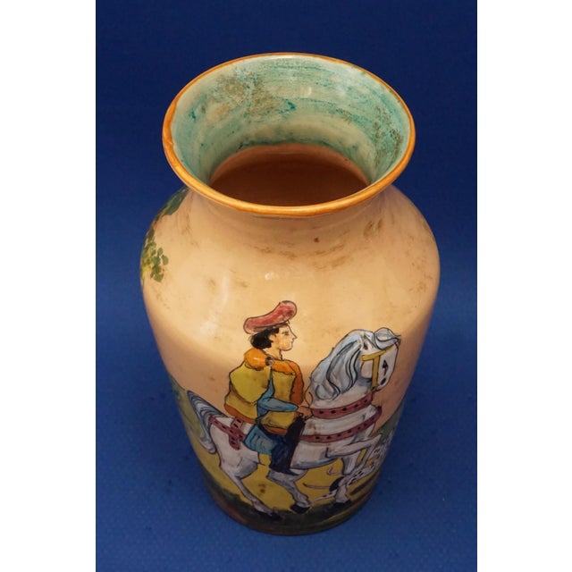 Ceramic Ceramic Vase with Knight and Dalmatian attributed to Benedetta Cappa Marinetti, Rome, Italy, 1950s For Sale - Image 7 of 18