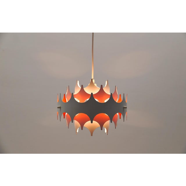 Space age brutalist ceiling lamp by doria leuchten, 1960s germany the lamp can be adjusted from 40cm to a height of 140cm....