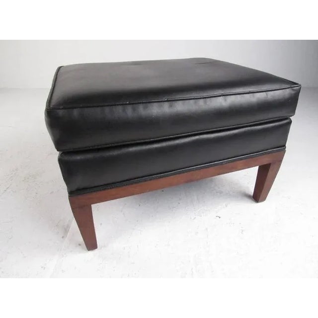 1970s Mid-Century Modern Lounge Chair With Ottoman For Sale - Image 5 of 11