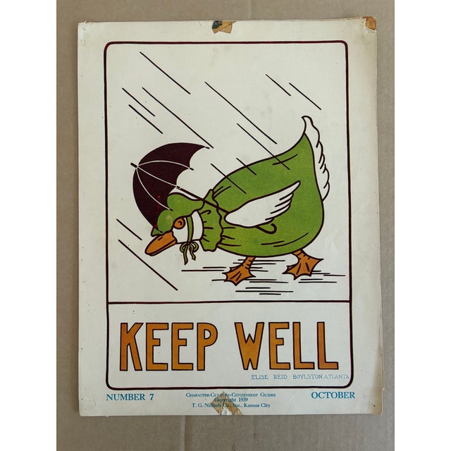 This poster was designed to grace a 1930's schoolroom, one of a wonderful series of character-building graphics for...