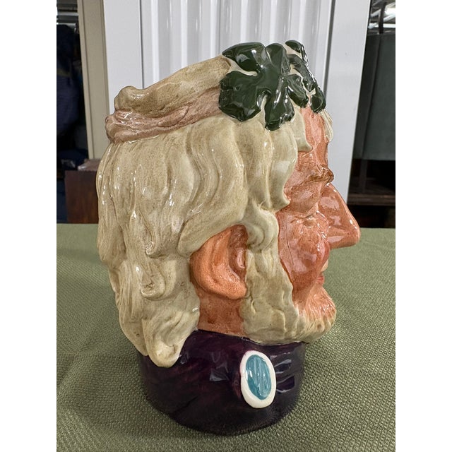Vintage 1958 Royal Doulton Bacchus D6499 Porcelain Toby Character Jug Mug