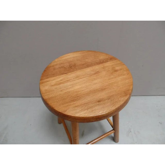 Wood Vintage Stool, 1950s For Sale - Image 7 of 9