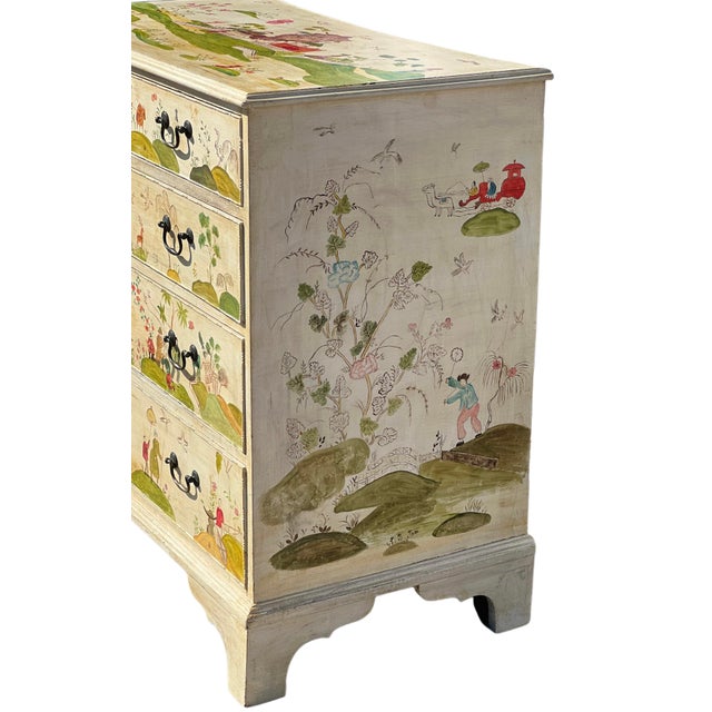 Early 19th Century George Ill Painted Chinoiserie Chest For Sale - Image 11 of 17