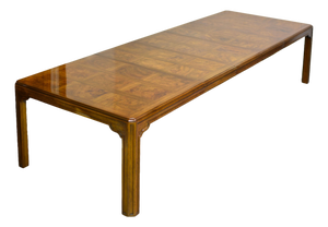 Mid-Century Chin Hua Burlwood Extendable Dining Table Corinthian Collection by Drexel Heritage 141"