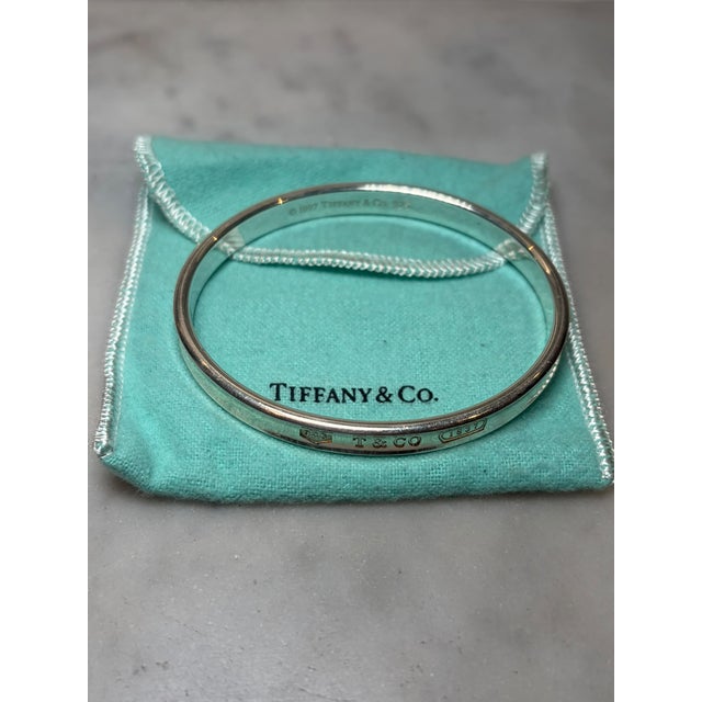 Tiffany & Co. Sterling Silver 1837 Vintage Bangle Bracelet 33.59g For Sale - Image 6 of 8