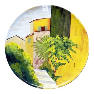 Handpainted Italian Decorative Charger PLate For Sale
