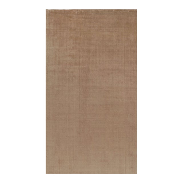Rug & Kilim’s Oversized Contemporary Textural Rug in Beige-Brown Tones - 10x18 For Sale