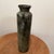 Vintage Cylindrical Metal Patinated Vase/Vessel With Unique Dangling Bell Handles For Sale - Image 4 of 12