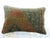 Zabihi Collection Copper Color Fine Persian Senneh Rug Pillow For Sale - Image 4 of 5