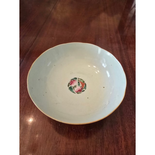 Antique Chinese Porcelain Bowl Lotus Flowers Signed For Sale - Image 4 of 15