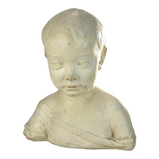 Antique Reproduction of National Gallery “Bust of a Child” Sculpture C1930 For Sale
