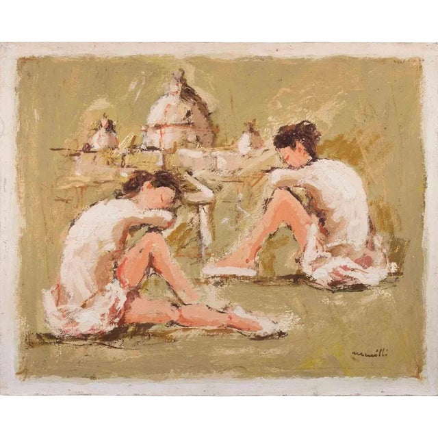 Oil on canvas realized by Franco Marzilli (1934-2010) in 1970s. Hand signed lower right. Very good condition. Franco...