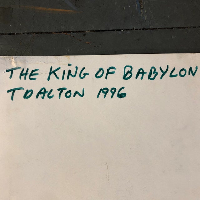 Original Vintage Outsider Art 1990’s “The King of Babylon” Colored Marker Drawing For Sale In Philadelphia - Image 6 of 7