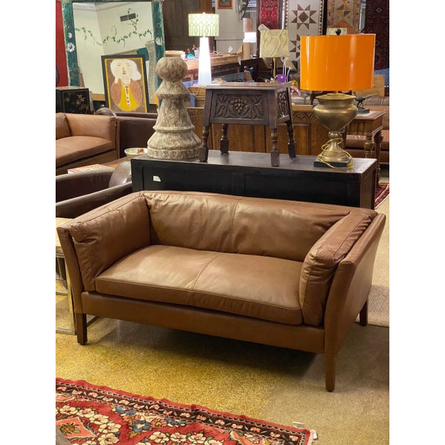 Timothy Oulton “Rider Leather “ 2 Seater Loveseat For Sale - Image 12 of 13