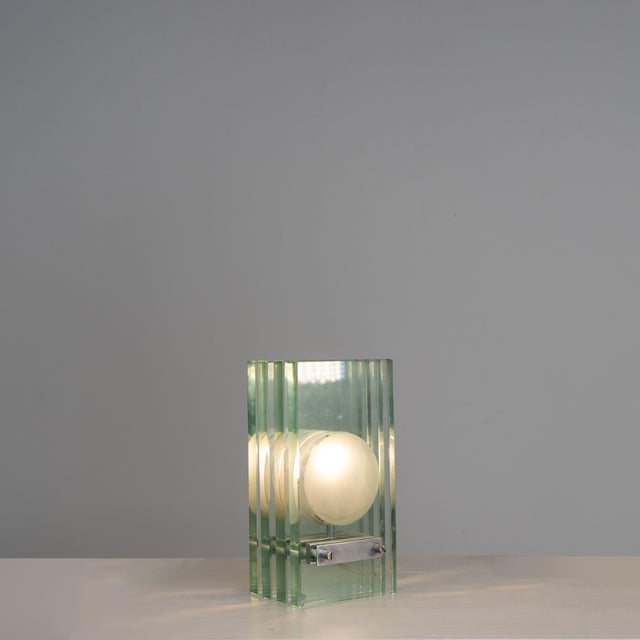 Aqua Vintage Table Lamp from Gallotti & Radice, 1960 For Sale - Image 8 of 9