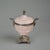 Antique French silver onyx sugar bowl, 800 silver, early 20th Century
