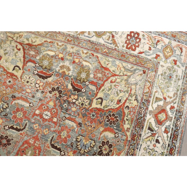 Textile Antique Zabihi Collection Gray Persian Sarouk Ferehan Rug - 3'7" x 6' For Sale - Image 7 of 8