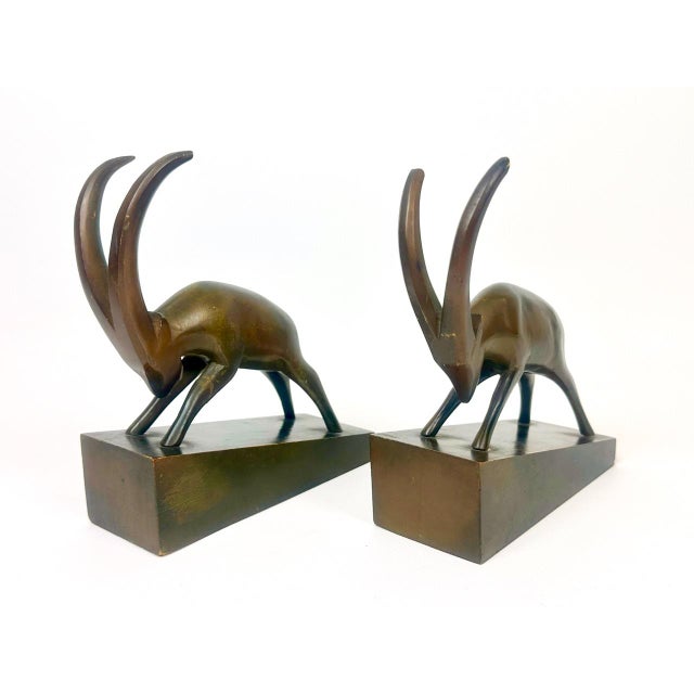 Brown Art Deco Wooden Billy Goat Bookends from Rhön Kunst, 1930s, Set of 2 For Sale - Image 8 of 15