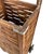 Antique 1910s Woven Splint Wood Rolling Cart Utility Basket / Wheeled Shopping Trolley For Sale - Image 15 of 18