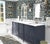 Our Eze Collection custom-built faux bamboo bath vanity base for double sinks is made in our Raleigh, North Carolina...