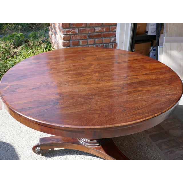 American Antique Mahogany Tilt Top Center Table For Sale - Image 3 of 12