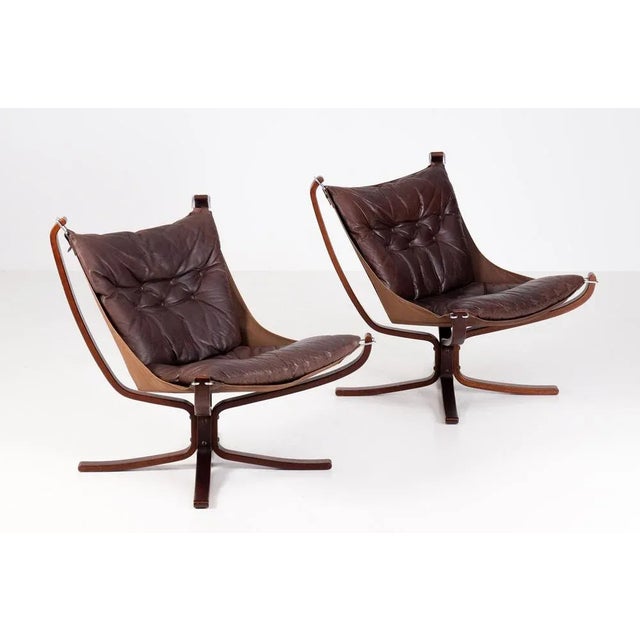 Set of Falcon Chairs attributed to Sigurd Ressell, 1970s For Sale - Image 9 of 10