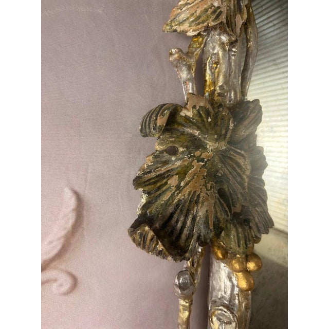 Pair of Italian Baroque Wall Mirrors, Hand-Carved Wood, Circa 1960s For Sale - Image 10 of 16